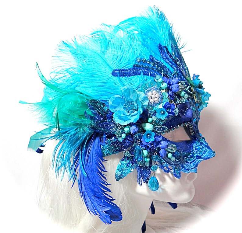 Bluebird of Paradise Mask Masquerade Ball Costume Masks MA-112 | Etsy