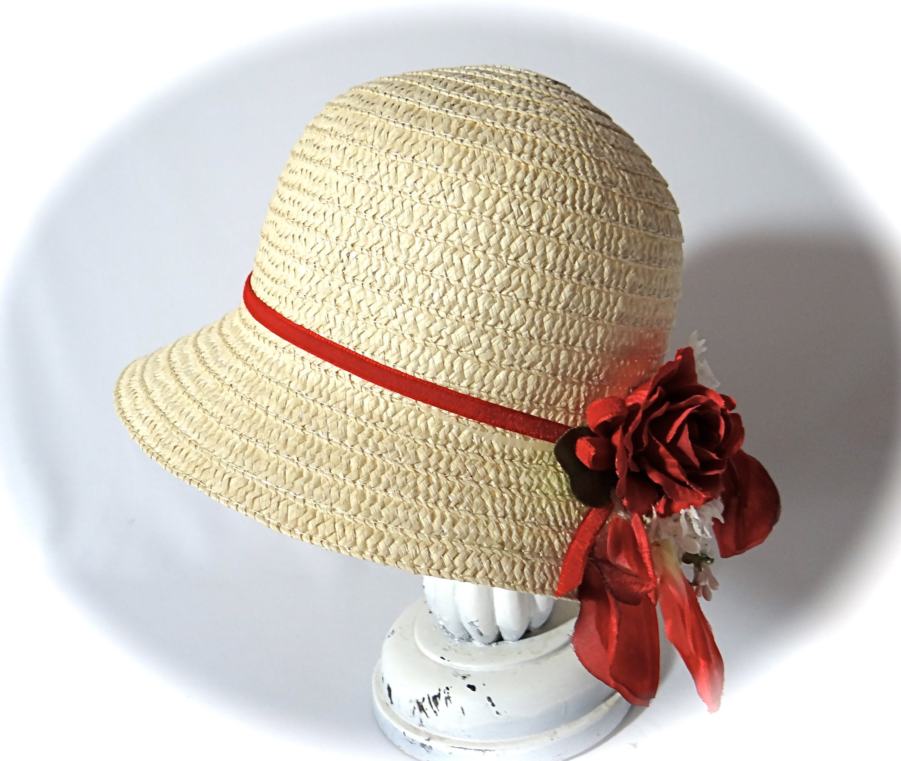 Big Girl's Red Cloche Hat Girl's 