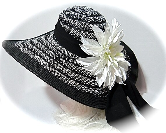 Black & White Derby Womens Sun Hat Formal Hats DH-34 -  Canada