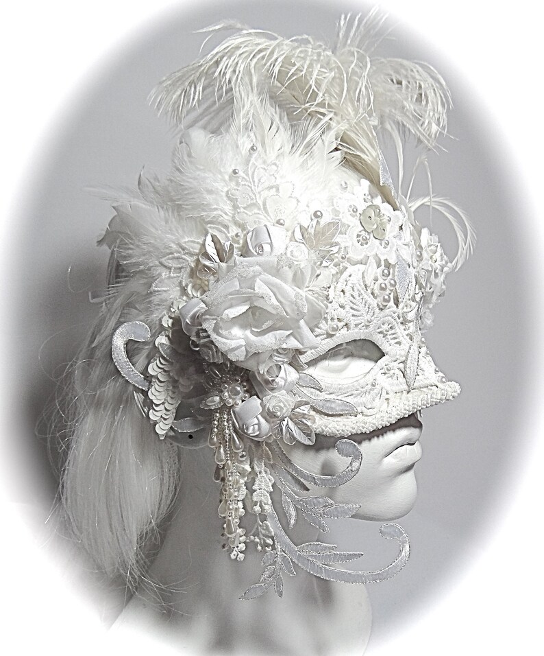 White Swan Masquerade Mask Venetian Masks Bridal Mask MA-109 | Etsy