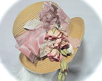 Rose Cloche Hat Vintage Hats Flapper Hat Womens Hats DH-103