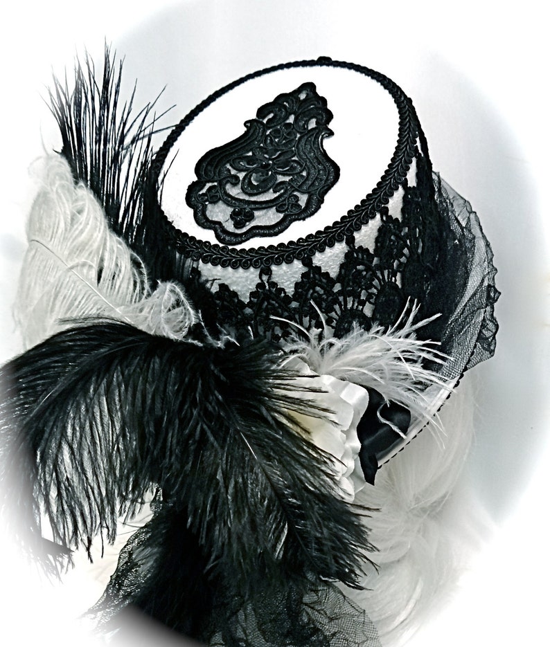 Black & White Top Hat Costume Hats Party Hat PH108 Etsy