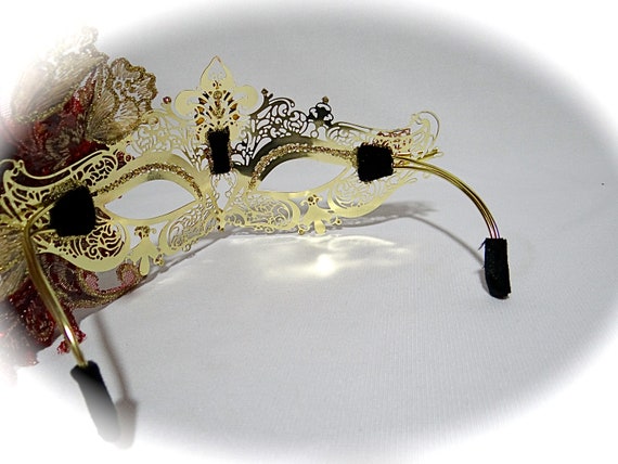 Phoenix Masquerade Mask Halo Crown Venitian Masks Bridal Etsy