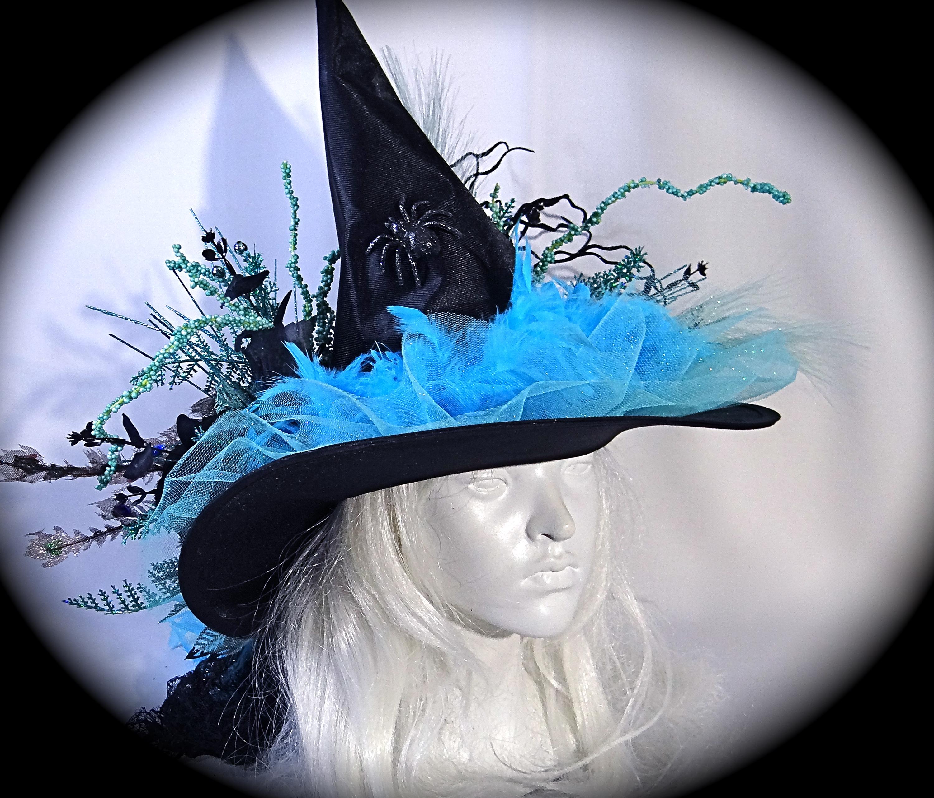 Custom Peacock Witch Hat Halloween Costume Mrs. Peacock Clue Women main image 4