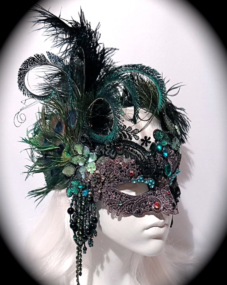 Peacock Mask Masquerade Ball Masks Carnevale Masks Etsy
