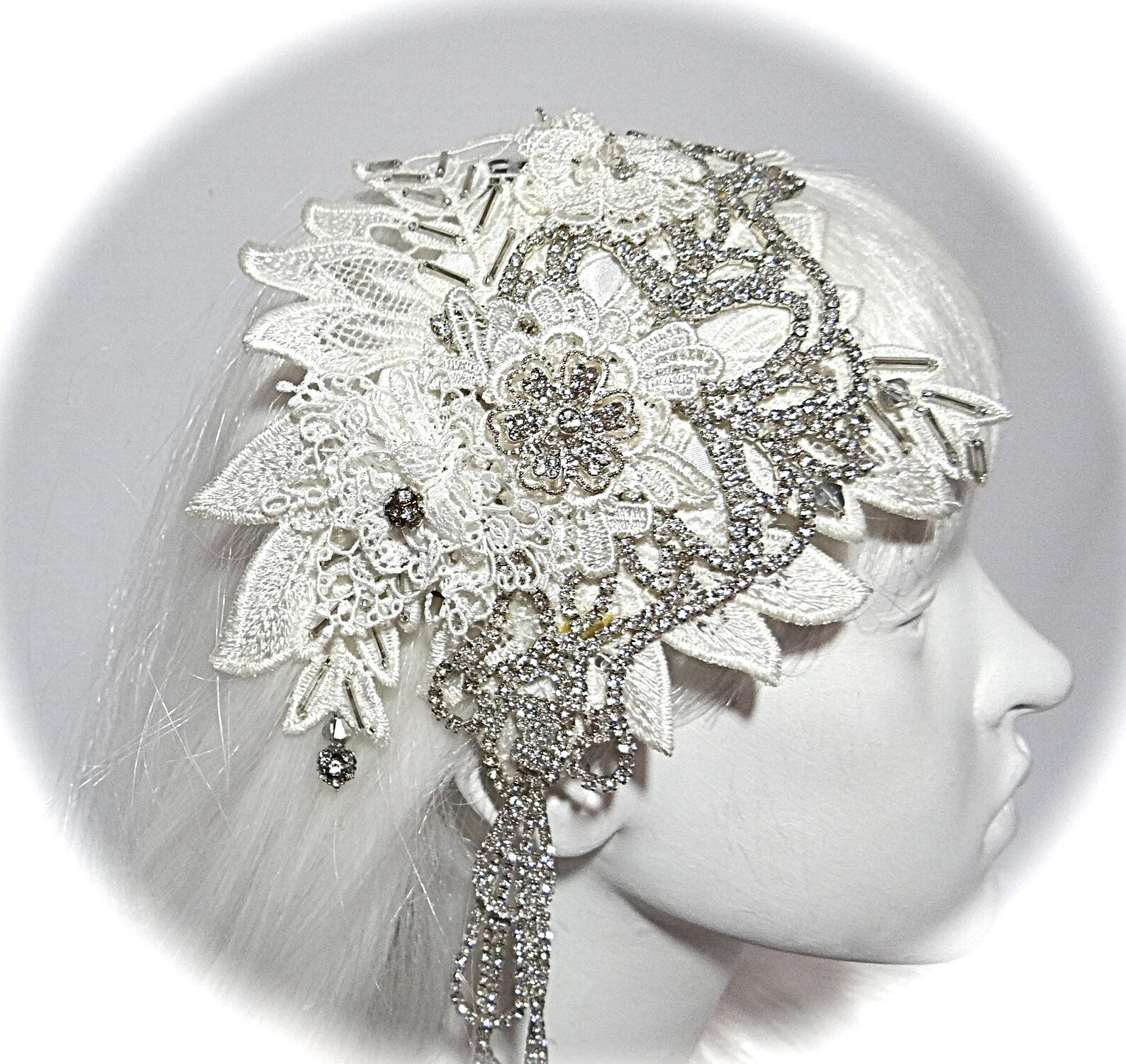 juliet cap wedding headpiece