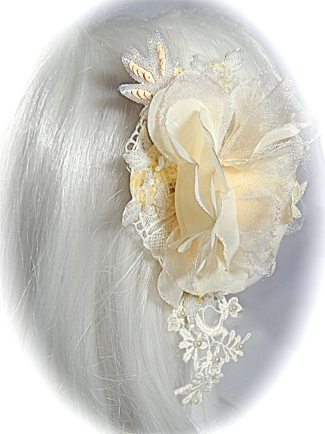 Lace Bridal Hairpiece Vintage Victorian Wedding Accessories Etsy