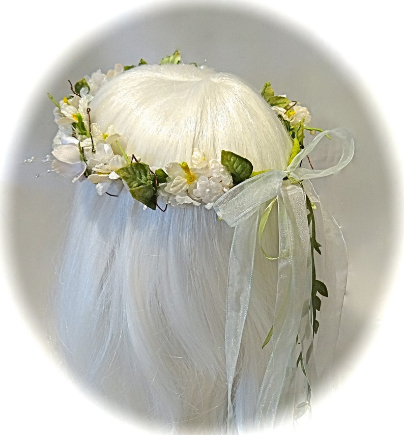 Flower Hair Crown Fairy Crown Bridal Crown Flower Girl Hairpiece