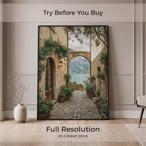 Experimente antes de comprar, Amostra de estampa com estética de dinheiro antigo, Estilo de vida luxuoso vintage no Lago Como (Download digital)