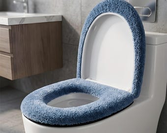 Funda de asiento de inodoro de felpa suave – Almohadilla de baño cálida y lavable (Lavora)