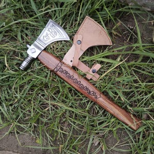 The Patriot Mel Giben Tomahawk - 5160 Spring Steel Axe With Rosewood Handle & Sheath