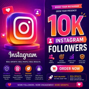 10,000 Instagram follower Growth service Guide - growth package -Boost Your Promotion Strategy - Niche strategy -Content calendar