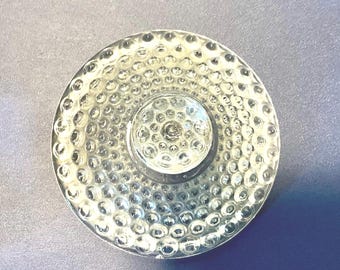 Anchor Hocking vintage en verre transparent « Couvercle de plat » pour bonbons REMARQUE : « COUVERCLE UNIQUEMENT !