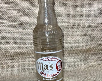 Bouteille de Root Beer Ma's Old Fashion vintage, 1944 sodas Meadville ACL