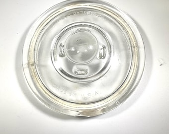 Couvercle de cocotte en verre vintage | Batterie de cuisine de rechange Mid-Century Modern (4 3/4 po.)