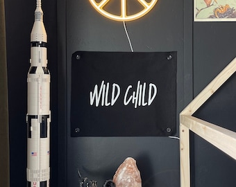 Wild Child Flag +Black+ 16" x 20"