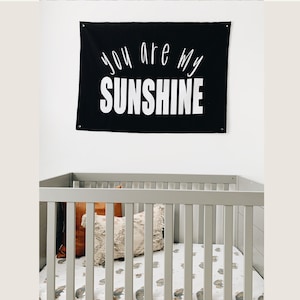 You Are My Sunshine +black+ Canvas Banner