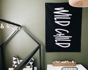 Wild Child Flag +Black+ 36"x48"