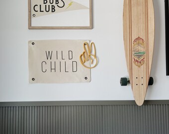 Wild Child Banner +natural+ 16" x 20"