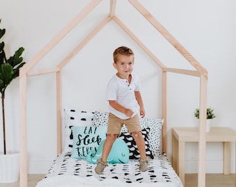 Montessori House Bed Frame For Kids - Full Size Toddler Bed