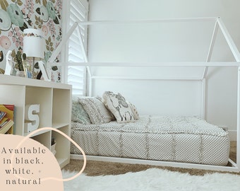 FULL size house bed frame for kids | Wooden house bed frame | Montessori kids bed