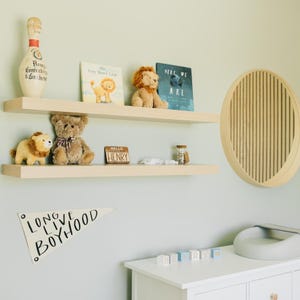 Long Live Boyhood Banner | Minimalist Kid's Wall Art | Sports Nursery Decor | Baby Neutral Wall Flag