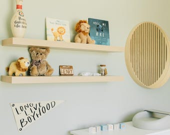 Long Live Boyhood Banner | Minimalist Kid&#39;s Wall Art | Sports Nursery Decor | Baby Neutral Wall Flag