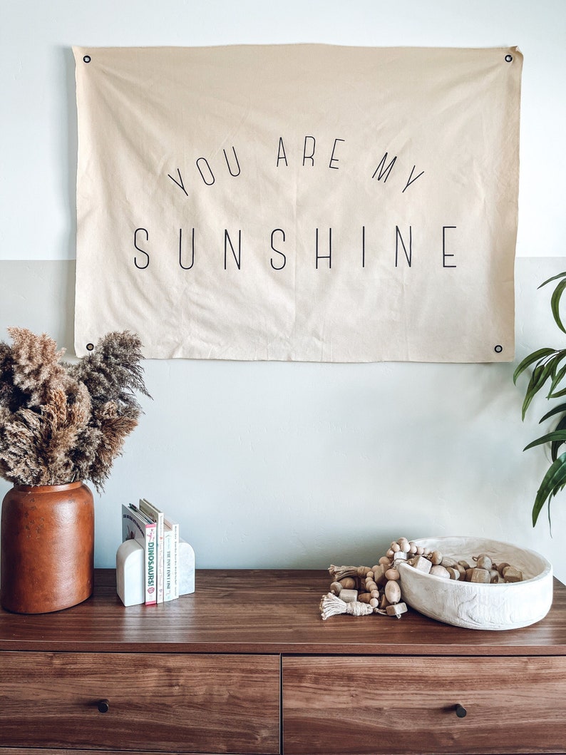 You Are My Sunshine Canvas Banner natural Etsy