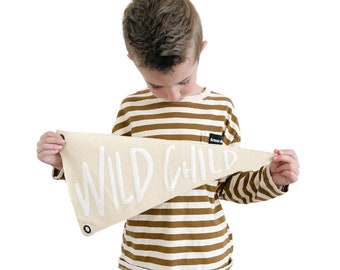 Natural Wild Child Pennant Flag