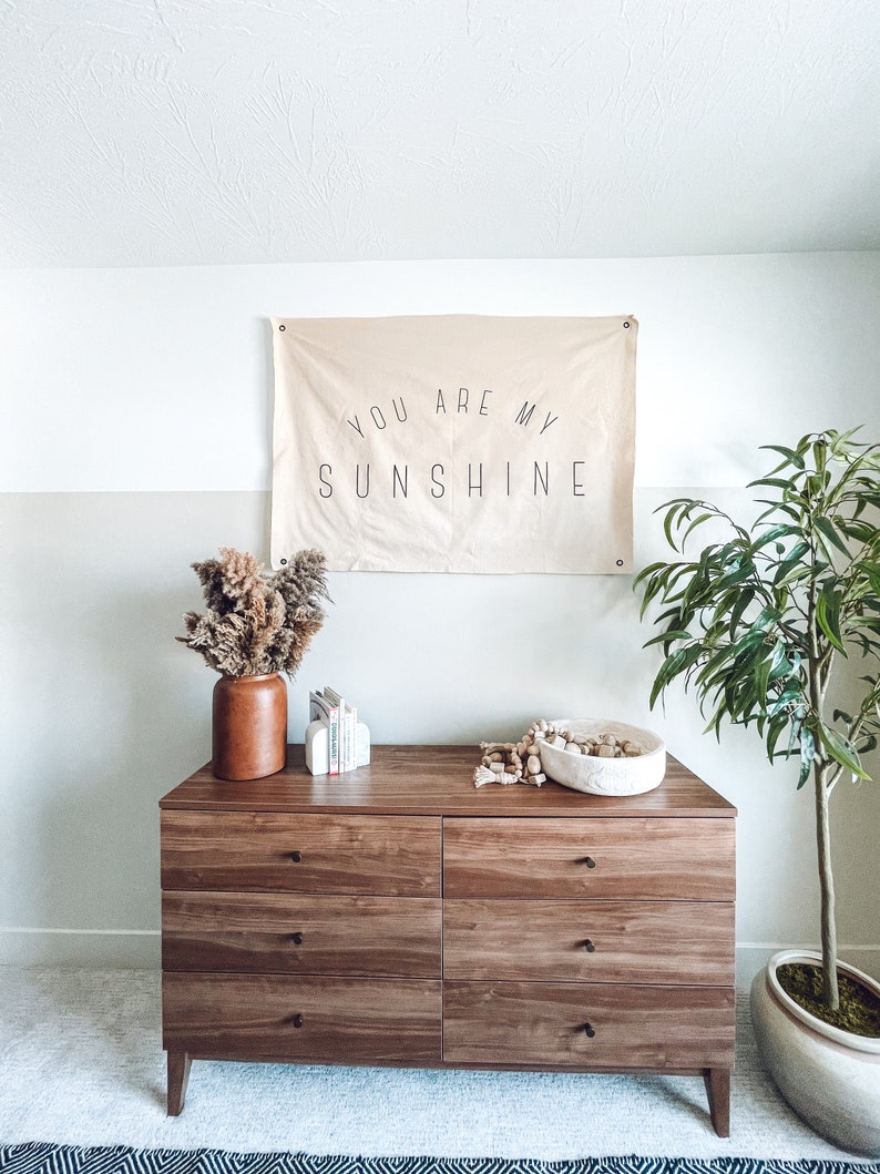 You Are My Sunshine Canvas Banner natural Etsy