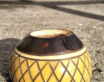 Mate-Becher aus Naturkürbis – Handgraviert und geschnitzt – Traditioneller argentinischer Yerba-Mate-Kürbis – Einzigartiges handgefertigtes Geschenk