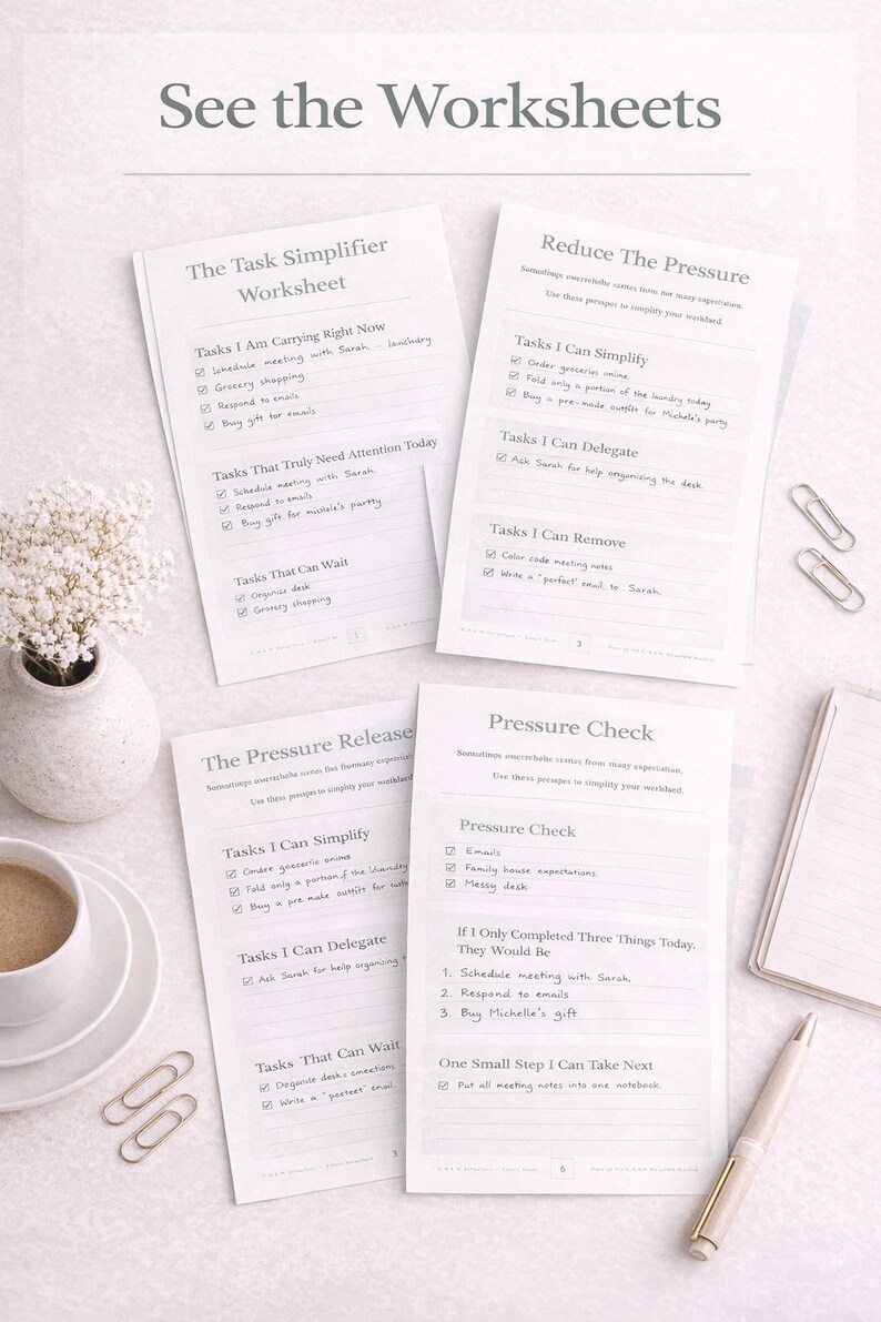 Task Simplifier Worksheet Printable | Reduce Overwhelm Planner | ADHD ...