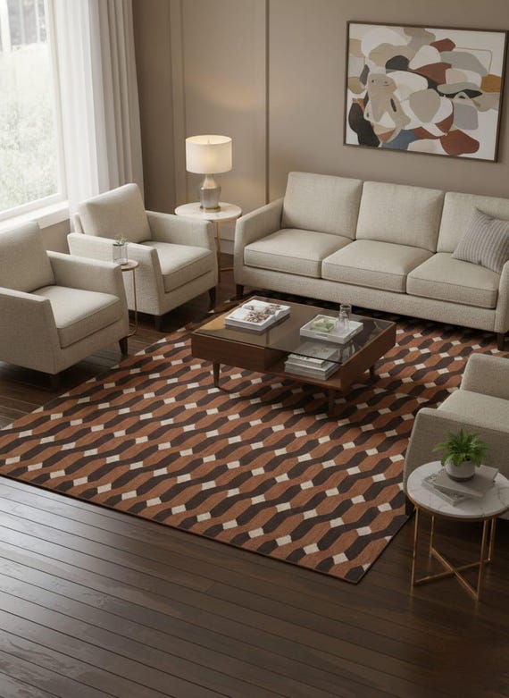 Anchor your space with quiet confidence using this hand tufted wool area rug,