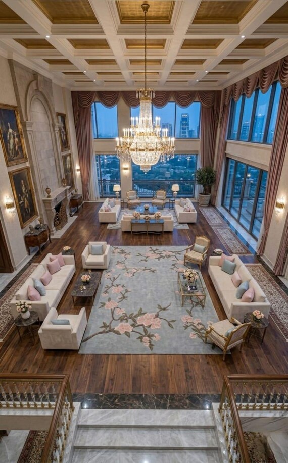 Hand-Tufted Cherry Blossom Wool Rug - Luxury 3D Floral Chinoiserie Area Rug for Living Room & Bedroom Oriental Aesthetic Large custom rug