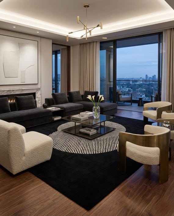 Hand-Tufted 100% Wool Area Rug, Premium Thick Soft Pile Handmade Carpet for Living Room, Dining Room, Bedroom, [Size, e.g., 8x10]