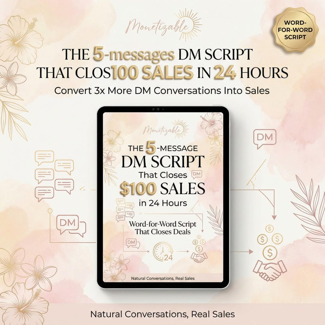 The 5-message DM Script That Closes 100 Dollars Sales in 24 Hours ...
