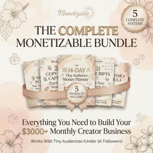 Small Audience Big Money Bundle: 9 Posts + 25 Captions + 14-Day Planner + 31 DM Scripts That Turn 50 Views Into 200 Dollars+ Weeks