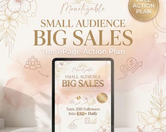 Público pequeño, grandes ventas: Plan de acción de una página / Descarga digital / Referencia rápida