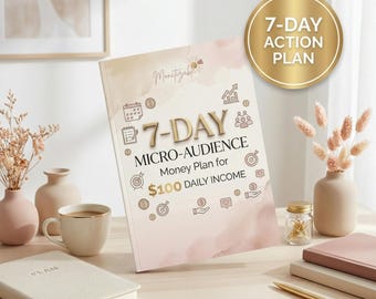 Plan de microaudiencias de 7 días para generar ingresos diarios de 100 dólares / Descarga digital / Planificador de negocios