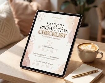Lista de verificación para el lanzamiento de su primer producto digital / Descarga digital / Lista de verificación de marketing