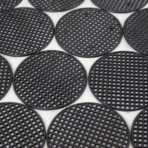 Yubonzai Round Black Plastic Drainage Mesh/Screen/Net for Potted Plants, Bonsai Pots - 3&quot;x 3&quot;