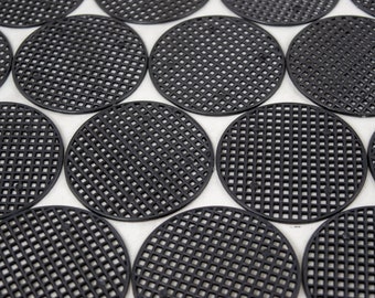 Yubonzai 3"x 3" Round Black Plastic Drainage Mesh/Screen/Net for Potted Plants, Bonsai Pots