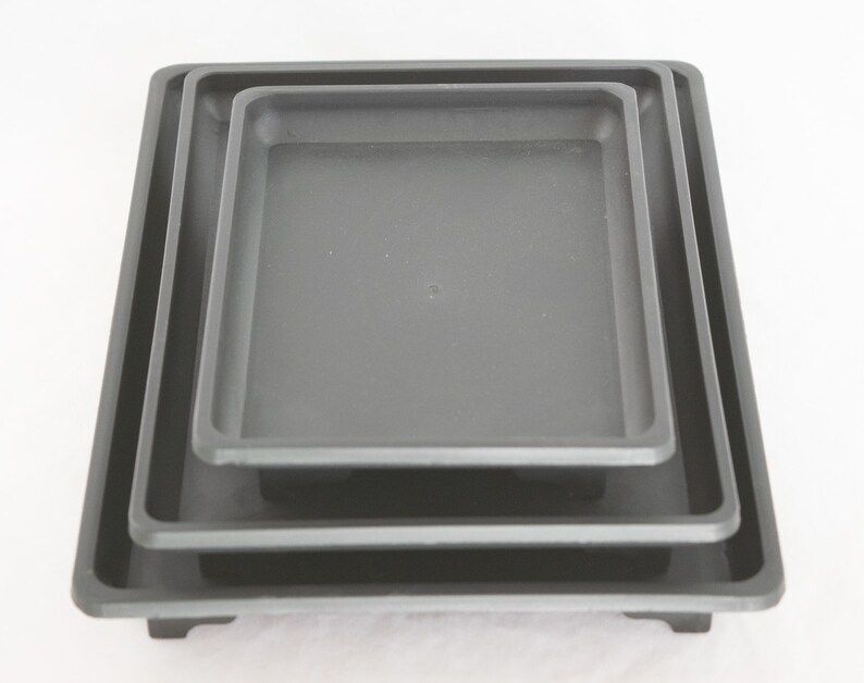 3 Mix Rectangular Black Plastic Humidity Tray for Bonsai Tree Etsy