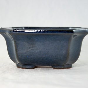 Yubonzai Glazed Shohin Bonsai / Succulent & Accent Pot 5&quot;x 4.25&quot;x 2.25&quot; with Mesh
