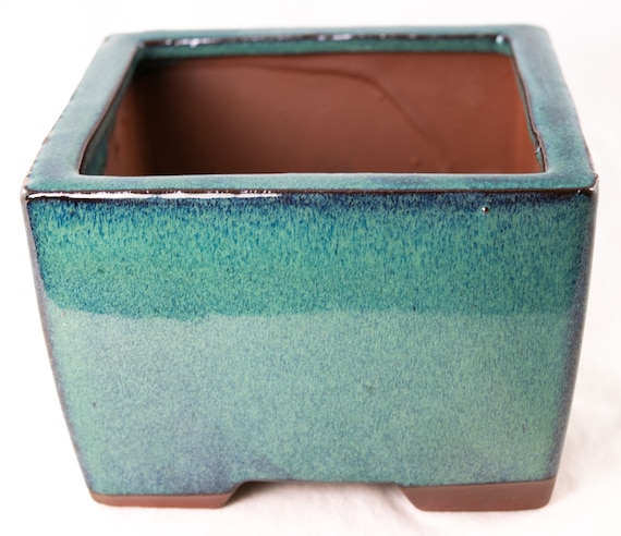Rustic Green Glazed Succulent Planter