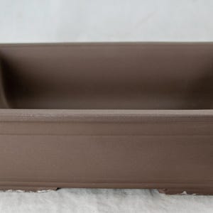 Yubonzai Japanese Yokkaichi Fine Rectangular Unglazed Bonsai Pot, Cactus & Succulent Planter + Mesh  9.75&quot; / 12.5&quot;
