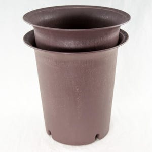 Yubonzai 2 Round Cascade Plastic Bonsai Training Pot, Cactus & Succulent, Orchid Planter 5.25"/6.5"