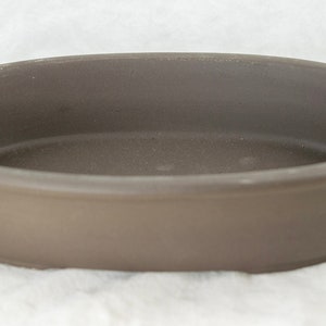 Yubonzai Japanese Yokkaichi Oval Unglazed Bonsai Pot, Cactus & Succulent Planter + Mesh  9.75&quot; - 12.25&quot;