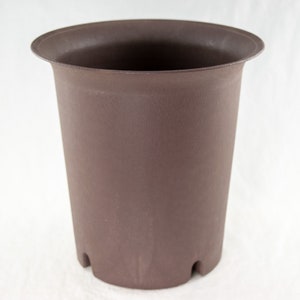 Yubonzai Round Cascade Plastic Bonsai Training Pot, Cactus & Succulent, Orchid Planter - 7.75"x 7.75"x 8" Cherry/Tan Color