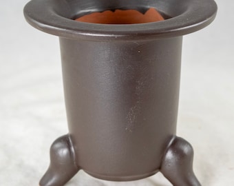 Japanese Yokkaichi Unique Fukiran Unglazed Bonsai Pot, Cactus & Succulent Planter 5" to 7.25"